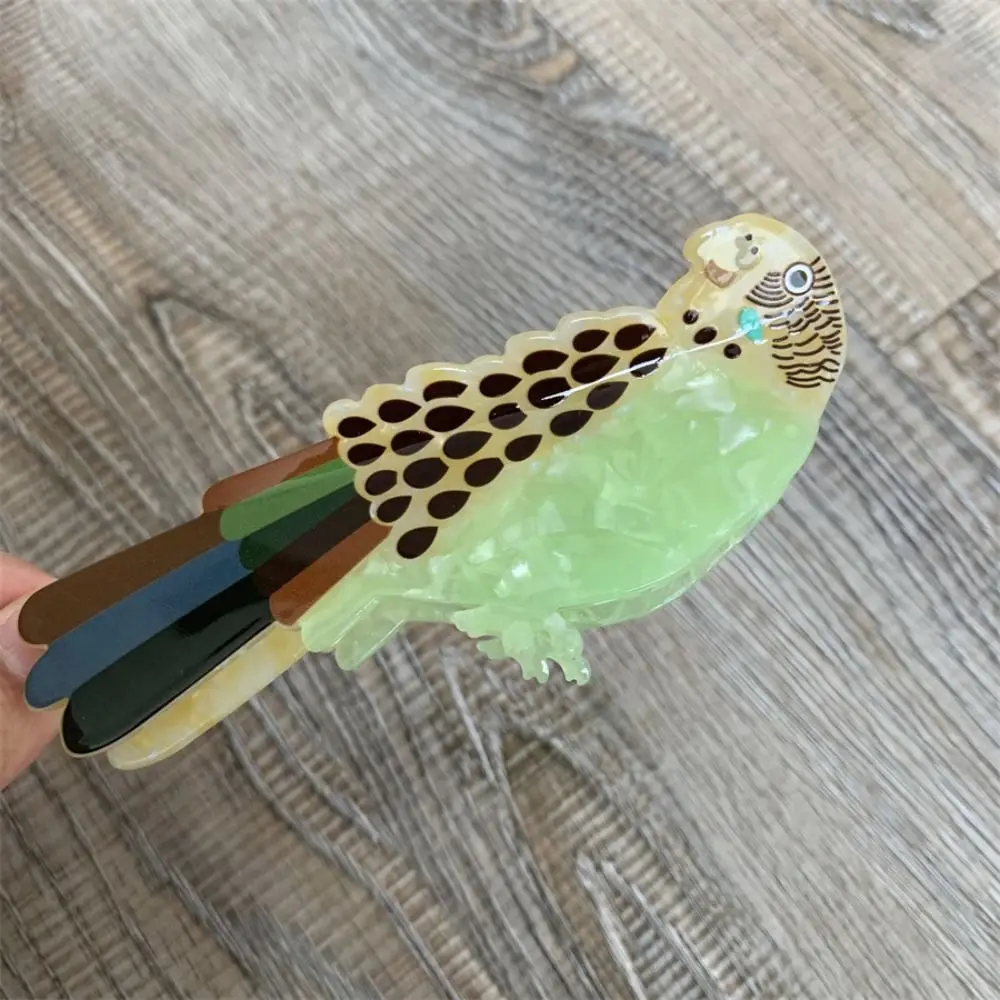 Personalized Cute Acetic Acid Hair Claw Hummingbird Parrot Bird Hair Clip Grasp Headwear Cartoon Animal Shark Clip Girls