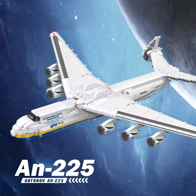 

New An-225 Transport Aircraft Building Blocks MOC Set Army Plane Model Assembly Bricks Desktop Deco Toy Gift