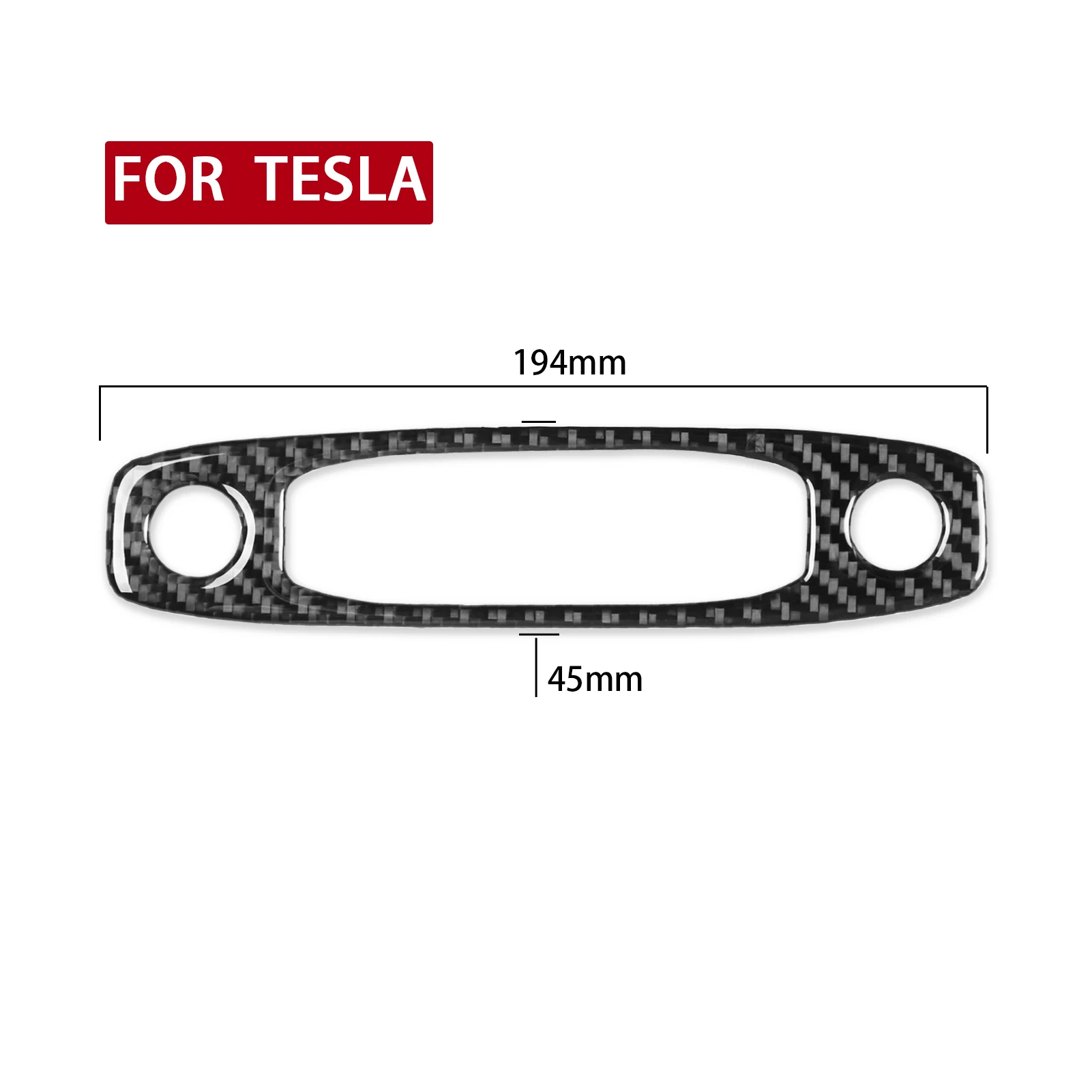 For Tesla Model Y 2020+ Model 3 2017-2022 Carbon Fiber Roof Dome Lamp Reading Light Cover Trim Moldings Car Styling Accessories