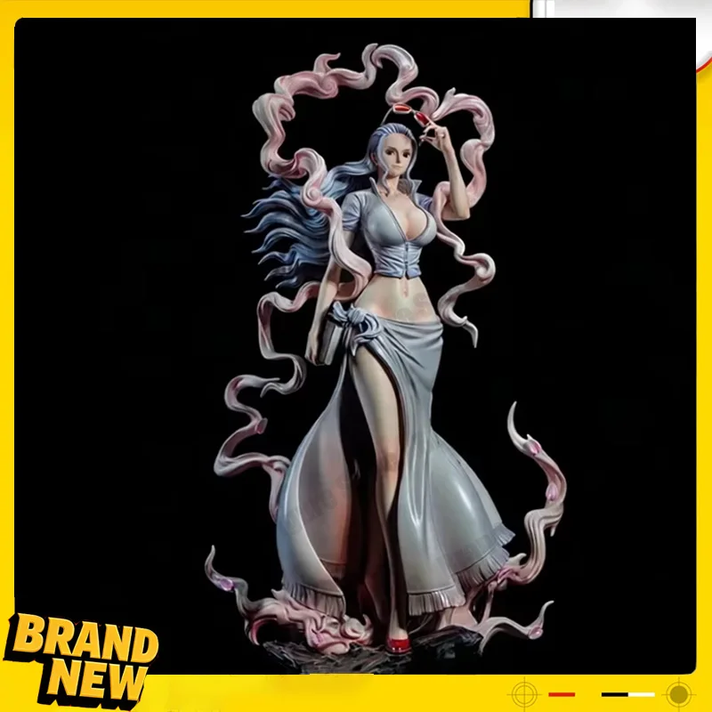 Figura de Anime de One Piece, Nico Robin, Arco de Wano, Figura de PVC de 32 cm, Vestido Blanco con Efecto de Humo Rosa, Coleccionable