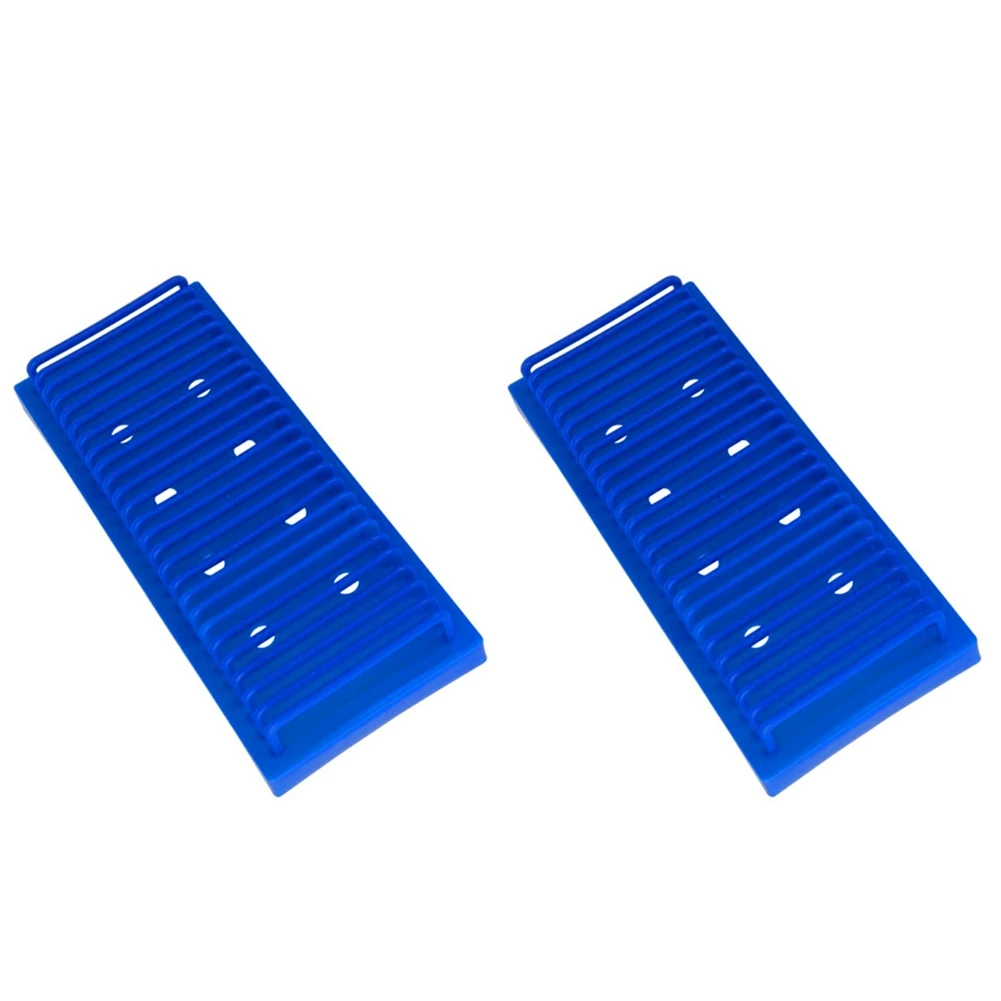 Delicate Texture-2X Rectangle Type Slide Drain Rack Electrophoresis Gel Glass Plate Drying Holder School Education Laboratory Eq