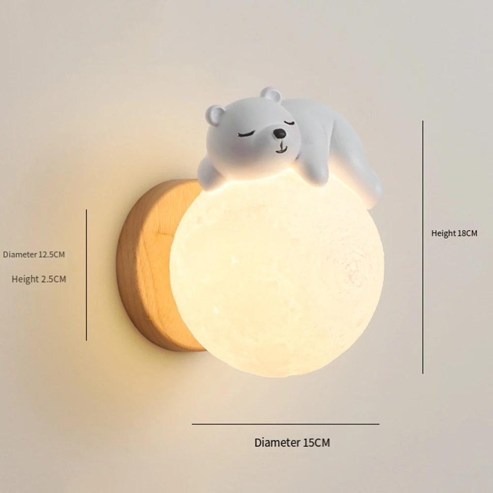 

Dimmable Hardwired Modern LED Wall Light Kids Bedroom Wall Mounted Lamp for Living Room Hallway Restaurant White,B