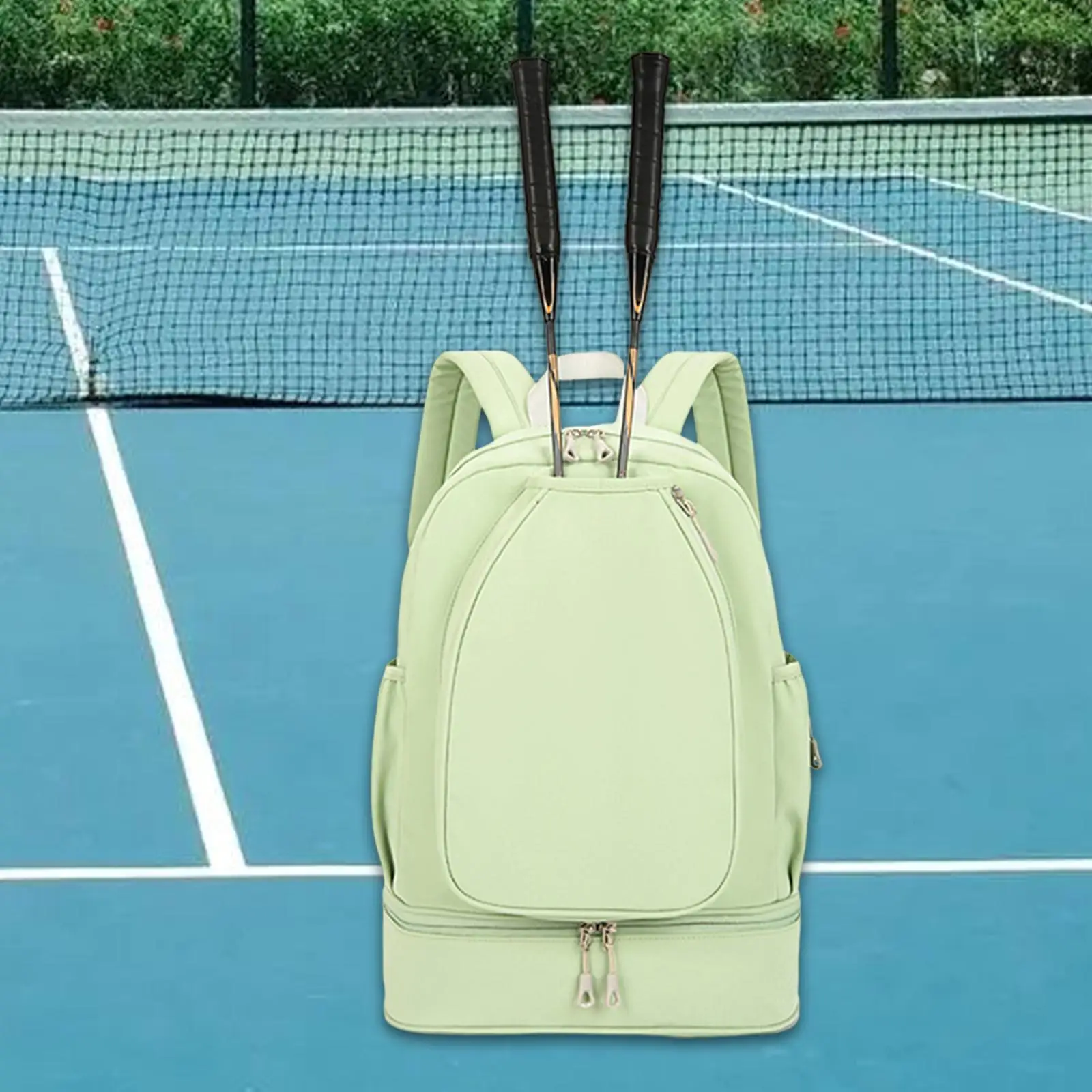 

Large Capacity Tennis Bag Backpack Oxford Cloth Sports Racket Organizer with Shoe Pocket for Pickleball Badminton