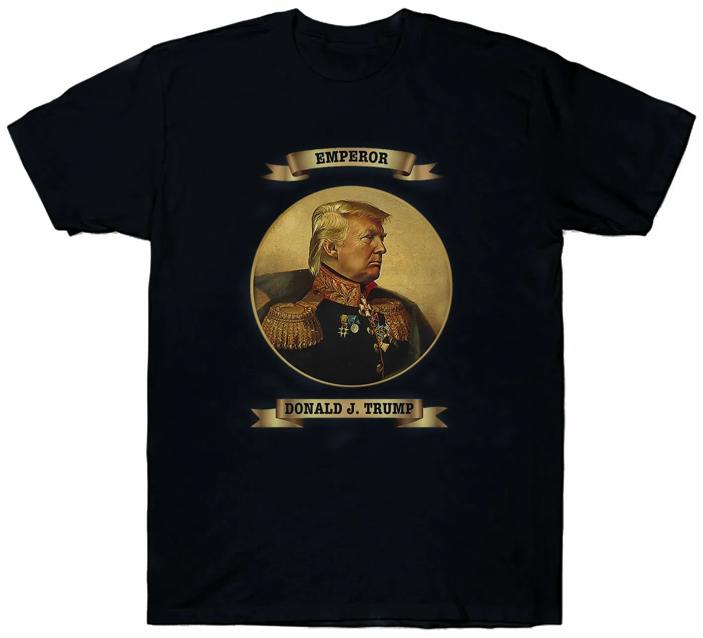 Funny Slogan Joke Pun USA President Donald Trump Emperor T-Shirt High Quality Cotton, Breathable Top, Loose Casual Mens T-shirt