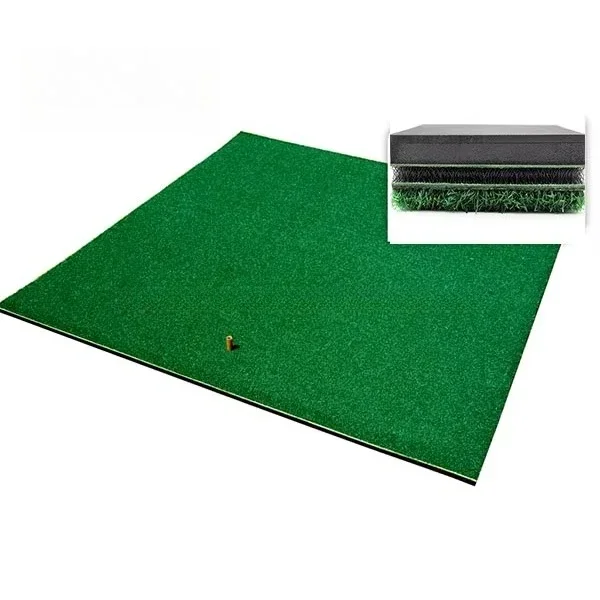 GSM 3D Golf Mat 5x5ft Golf Hitting Mats Practice Nylon Turf High Elasticity Fiber Golf Practice Hitting Mats