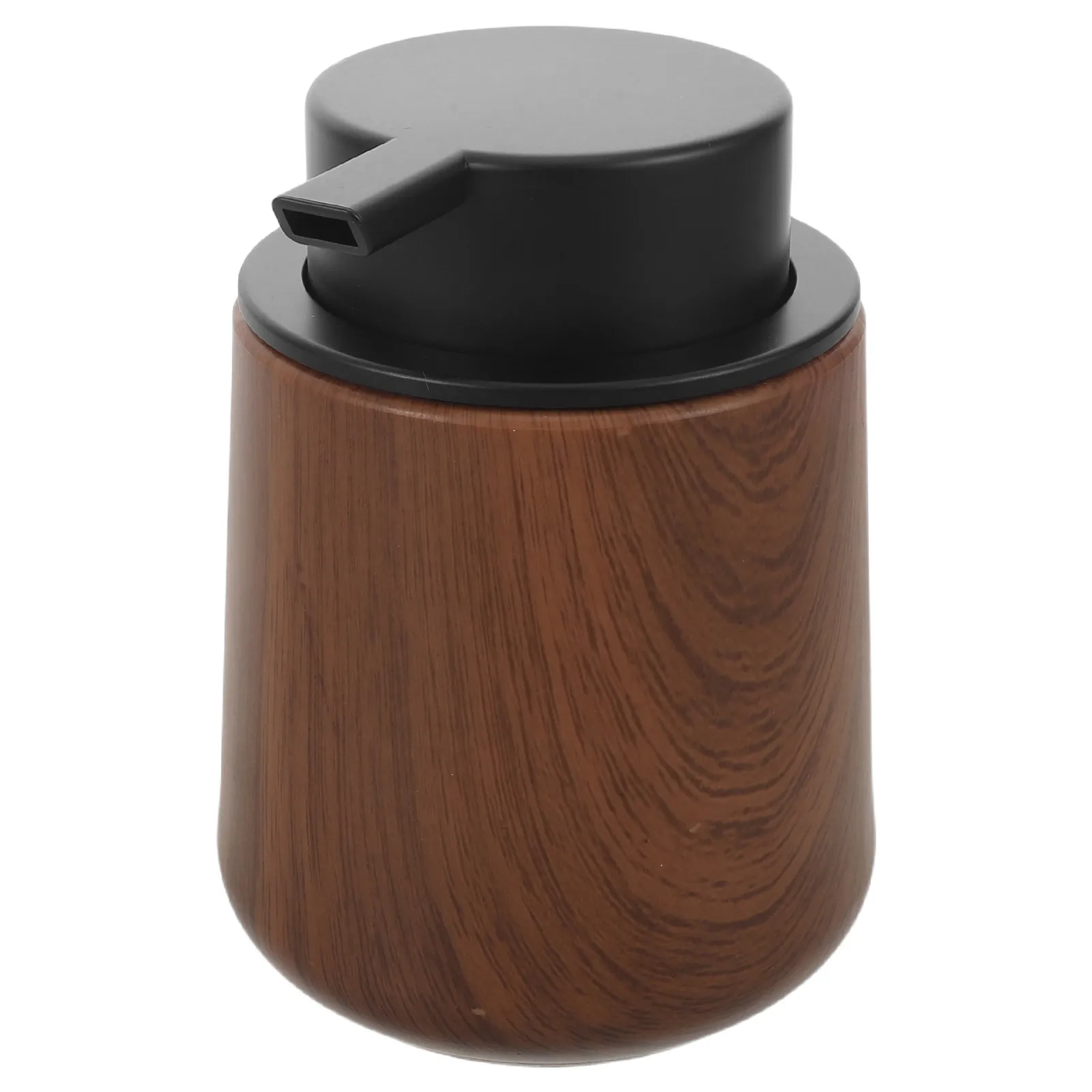 Vintage Foaming Hand Soap Dispenser Walnut Wood Grain Refillable Foam Pump Bottle Bathroom Hotel Kitchen Countertop Empty