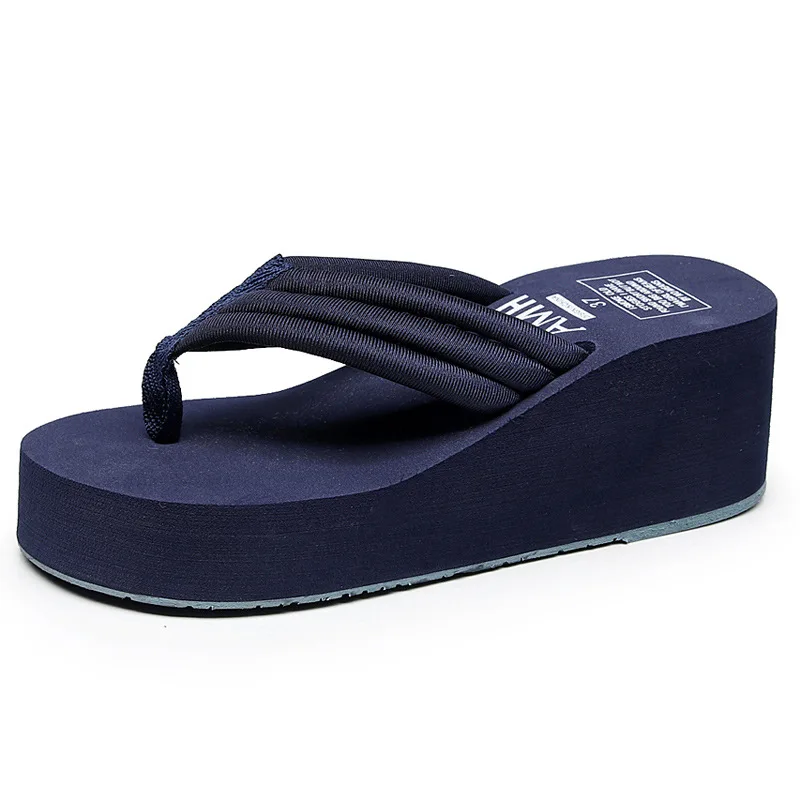 Women Slippers Casual New Bohemia Floral Beach Sandals Wedge Platform Thongs Slippers Flip Flops Flip Flop Female Shoes