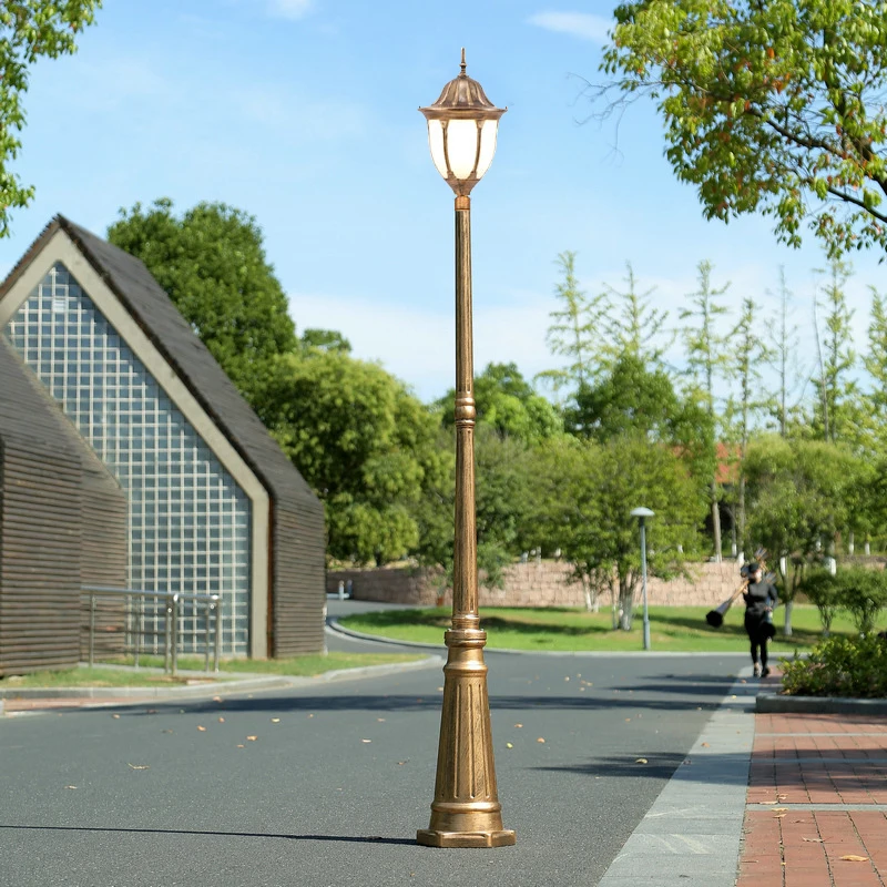 

Led Outdoor European Style Courtyard Waterproof Retro, Garden, Landscape, Residential Area, Park, High Pole Street Lights ≈220CM
