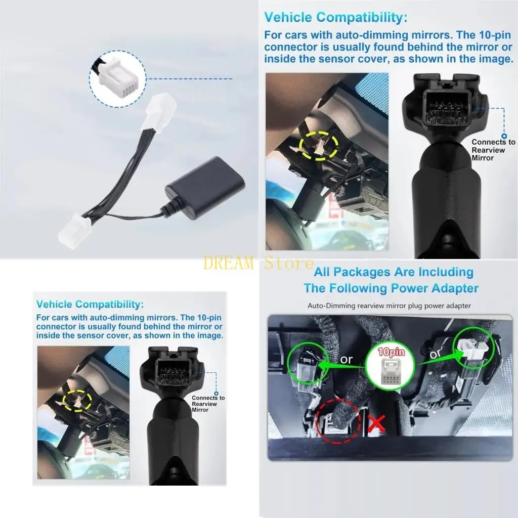 

Простая установка 10-контактного адаптера для подключения зеркала для USB-кабеля приборной панели USB-камеры, лучшая распродажа