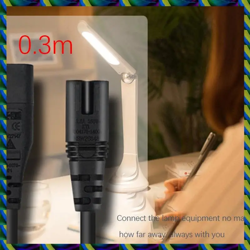 يوميا IEC 320 2-Pin C7 أنثى إلى C8 ذكر الشكل 8 محول الطاقة تمديد كابل لمكبر الصوت والطابعة