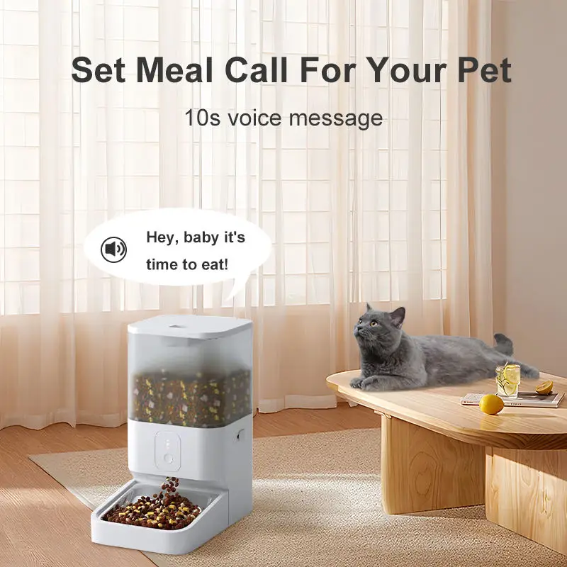 Automatic Pet Feeder with WIFI&Camera APP Remote Control Food Dispenser 5L Large Capacity Timed Quantitative Pet Smart Feeder