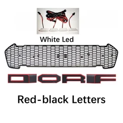 Modified Grill Grille Fit For RANGER 2015-2018 T7 PX2 MK2 XL XL+ XLS XLT Limited WILDTRAK 4 Letter LED Lights