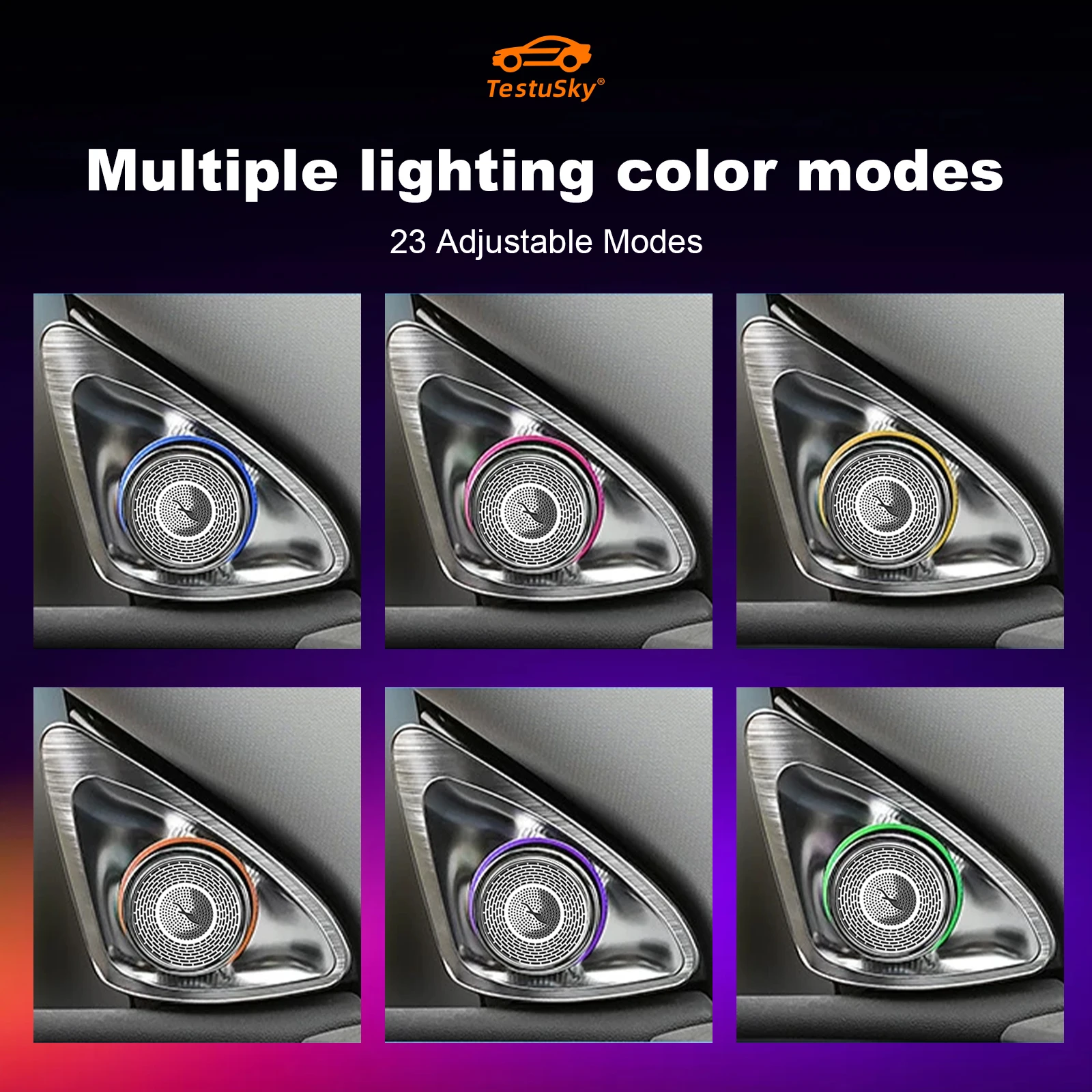 OEM 4D Rotating Tweeter For Tesla Model 3/3 Highland Model Y/Y Juniper LED Atmosphere Lighting Blind-Spot Reminder Car Interior