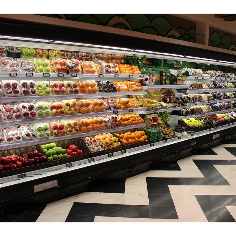custom.Commercial Refrigerator Supermarket Refrigeration Equipment Open Display Chiller Vegetable Cooler