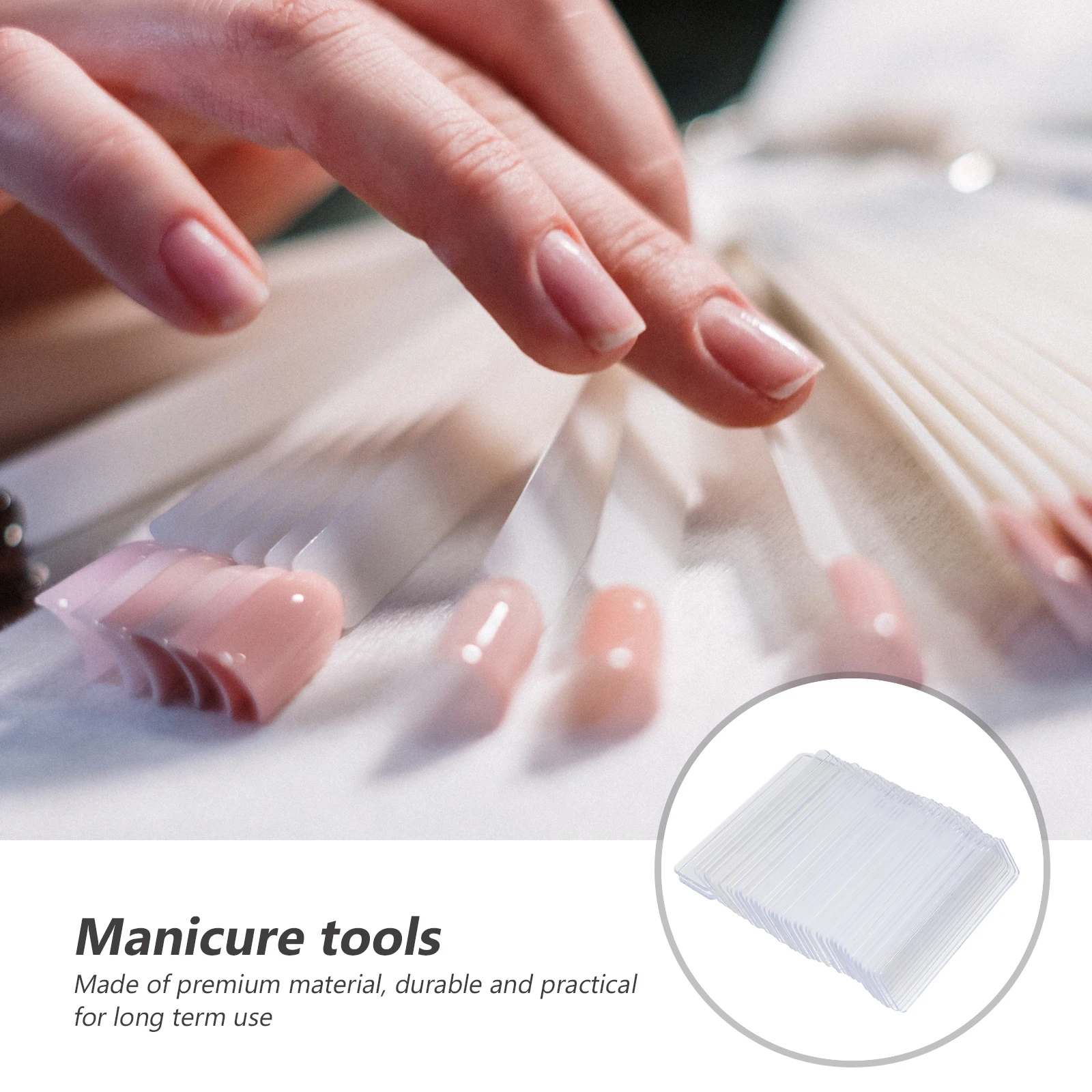 

100pcs Nail Art Display Stand Durable Plastic Tip Rack for Manicure Training Practice Suitable Salon Home Use