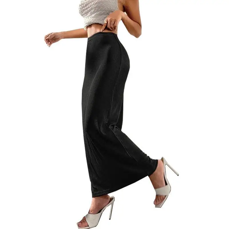Autumn 2026 Women's New Half-Skirt Europe and the United States Women's Hip Skirt Pure Color and Ankle Dress