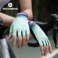 ROCKBROS Cycling Gloves Women Spring Summer Ice Silk Anti-Slip Breathable Bicycle Half Finger Gloves MTB Road Bike Accessories