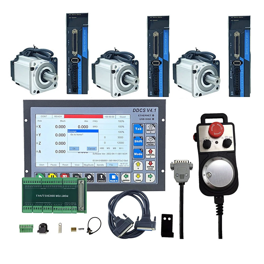 

The DDCSV3.1 upgraded DDCSV4.1 3axis CNC controller 220V 750W servo motor drive kit engraving and milling machine control system