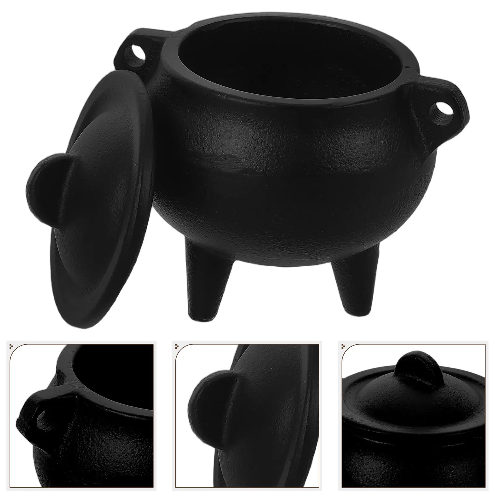 

Incense Holder Cauldron Cast Iron Incense Aromatherapy Burner Incense Cones Holder For Home Decoration Bathroom Bedroom