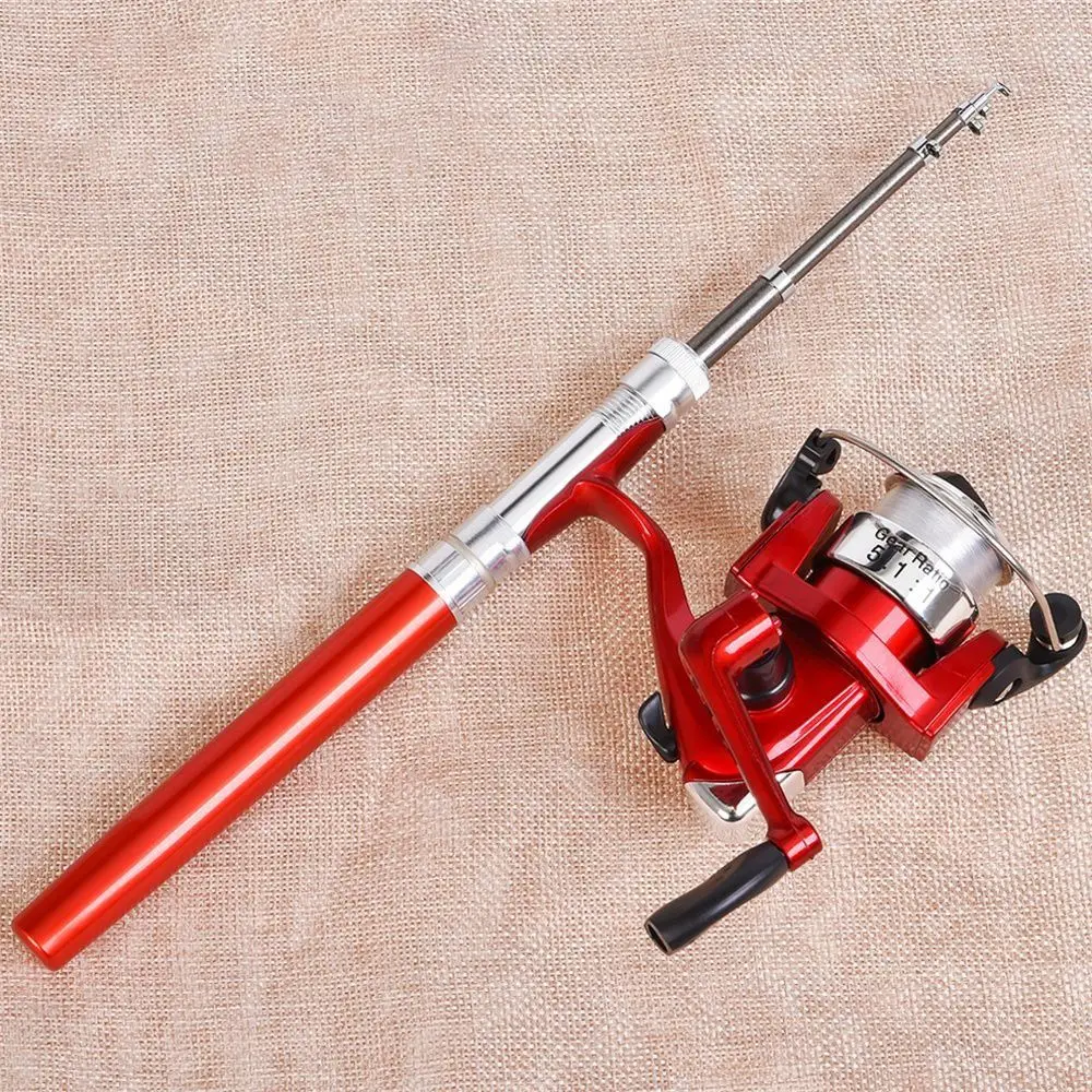 

Ultra Light Portable Pen Style Fishing Rod Hard Spinning Mini Fishing Pole 1m Convenient Fishing Hand Pole River Pond