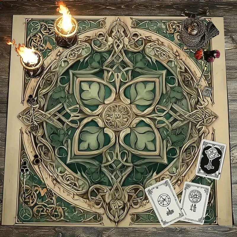 VIKAMA Celtic Art Design Tarot-Tapete, Altartuch, Wahrsagerei, Prophezeiung, Karten, Spiel, Partyzubehör, Heimdekoration