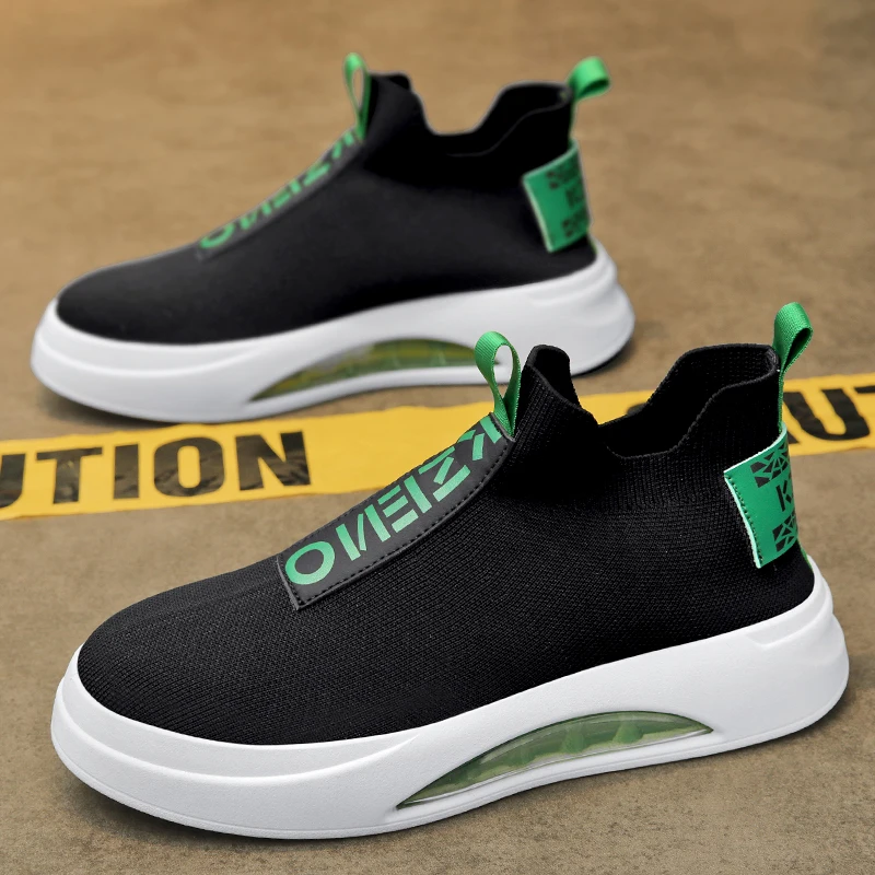 Men\'s Shoes 2023 New Trend Casual Shoes All Match Slip on Sneakers for Men Thick Sole Breathable Air Cushion Sports Board Shoes