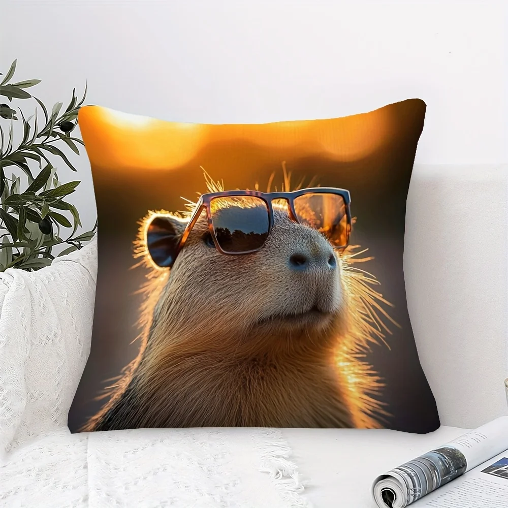 Funny Koala Sunglasses Throw Pillowcase Cushion Cover Print for Bedroom Decor Animal Art 40x40cm Gift