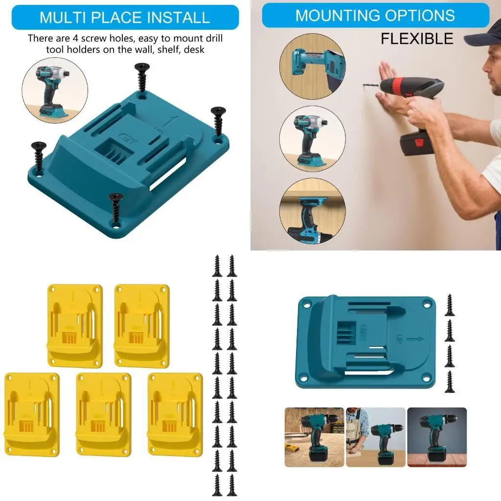 

ABS Wall Storage System For 18V Drills Secure Mounting Hardware Included D2RD