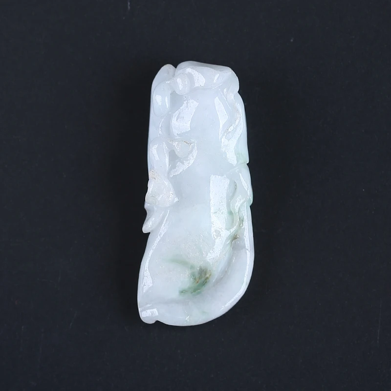 Natural Jade Fashion Jewelry Necklace Accessories Carving Lizard Pendant Bead 53x23x12mm 23.2g