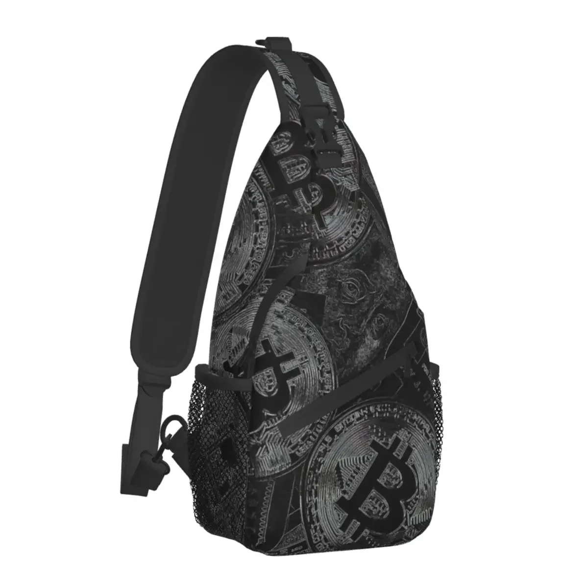 Bitcoin Vs Dollar Crossbody Chest Bags Bitcoin Pockets Travel Pack Messenger Sports Teens Shoulder Bag Unisex