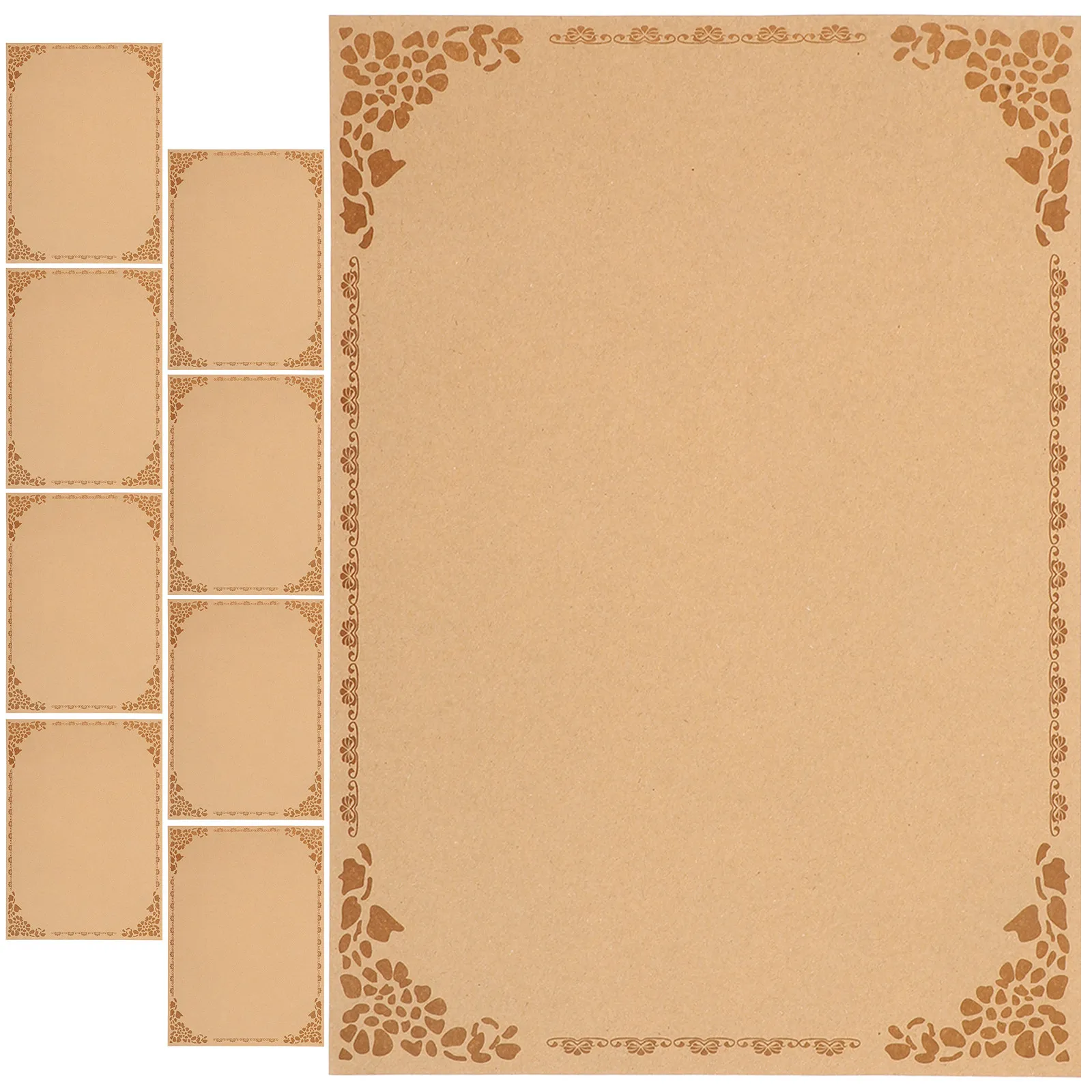 10Pcs Printable Certificate Paper A4 Elegant Design Blank Certificate Paper for Completion Certificates School Awards