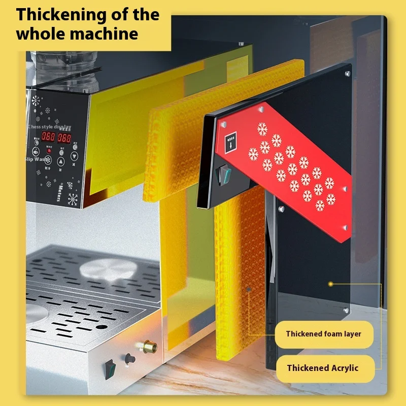 Commercial Korean Snowflake Ice Machine Internet Celebrity Continuous Expanded Ice for Milk Tea Shops Ice Cream Smoothie