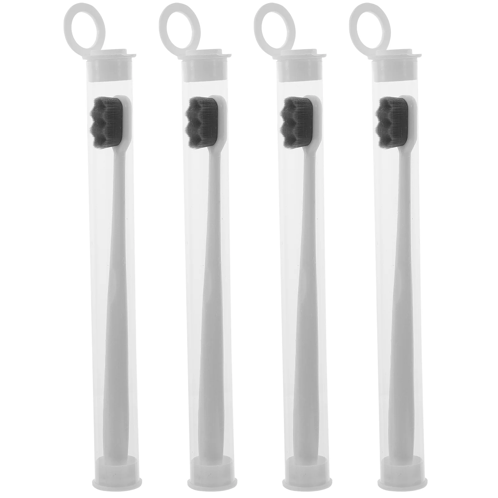 4 Pcs Soft Toothbrush Extra Travel Toothbrushes Camping for Children Adults Portable