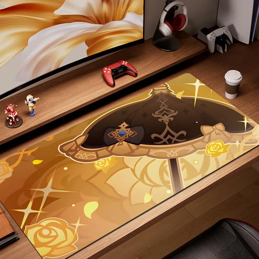 

Genshin Impact Character Pattern Game Mouse Pad Yae Miko Hu Tao Citlali Durin HYBXAXC Computer Large Desk Pad with Edge Lock
