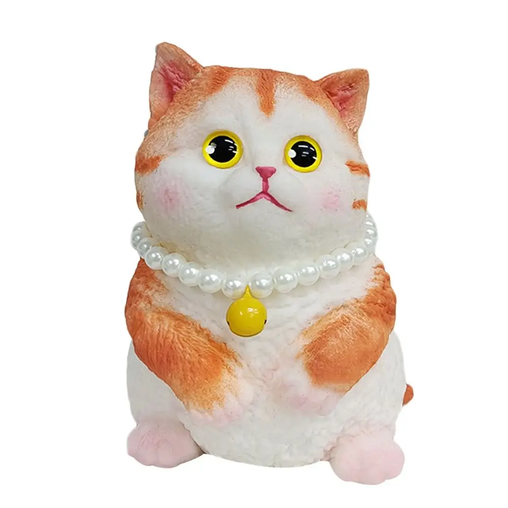 Big Squishy บรรเทาบีบของเล่นแมว Flocking พื้นผิวความวิตกกังวลผ่อนคลายแมว Squishy Fidget บรรเทาความเครียดของเล่นซิลิโคน
