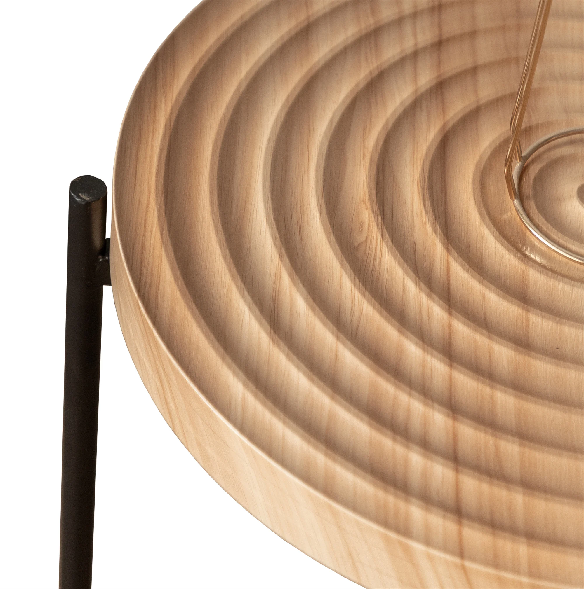 [Vente flash] 33 " / 20" Moderne Fil Design Table Basse Ronde Côté NW Dessus de Table avec Pieds Croisés Base En Métal [US-W]