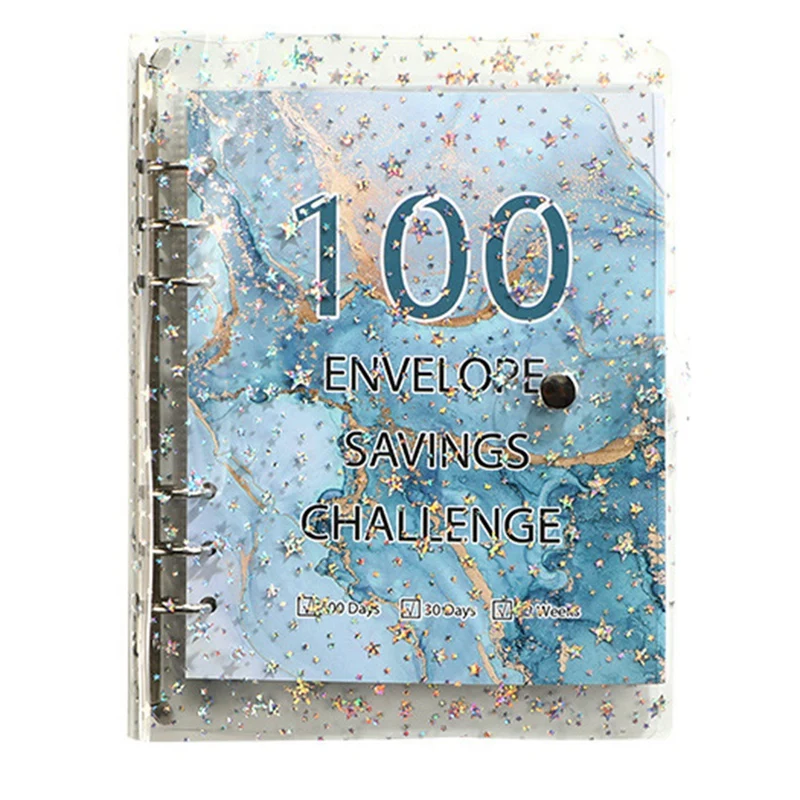 

100 Envelope Challenge Binder Savings Binder For Save 5050 With Cash Envelopes For Budget Planning-AD03