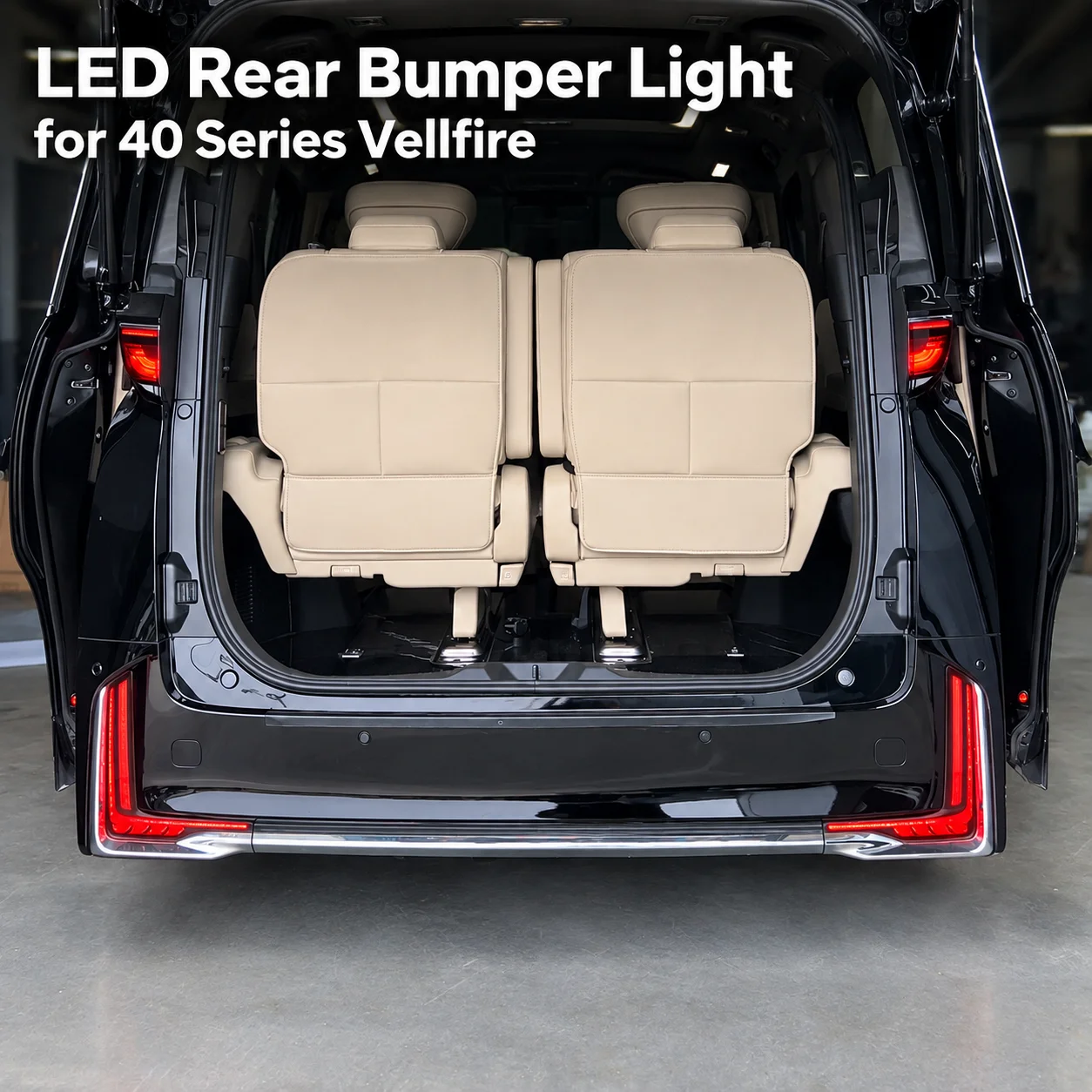 Car L Shaped Rear Bumper Lights for Toyota Vellfire 40 Series, Lower Corner Lamp Set for Left and Right Sides Auto Accessories
