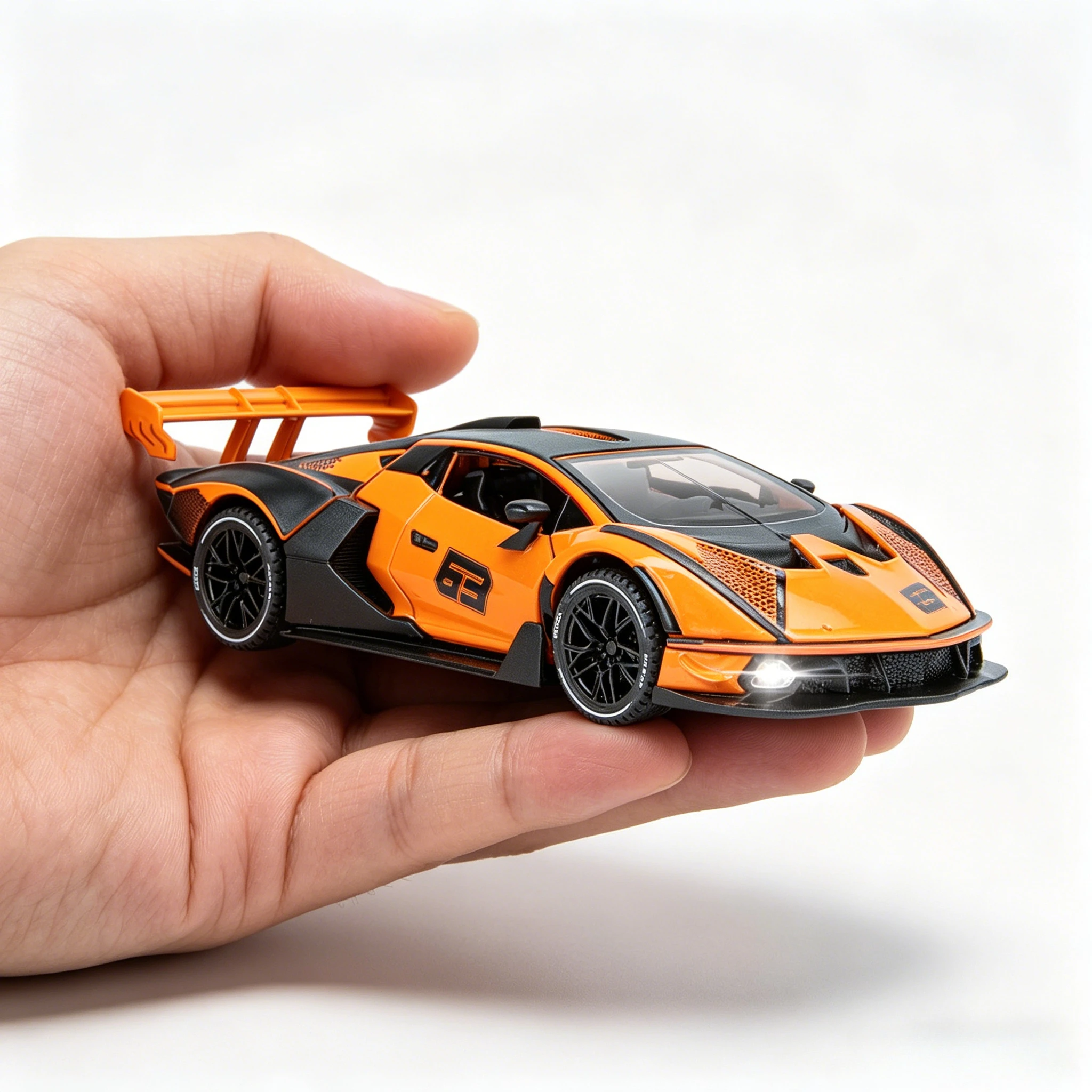 

1:32 SCV12 Sports Car Model Toy Diecast Metal Scissor Doors Opened Simulation Sound Light Hobby Gifts