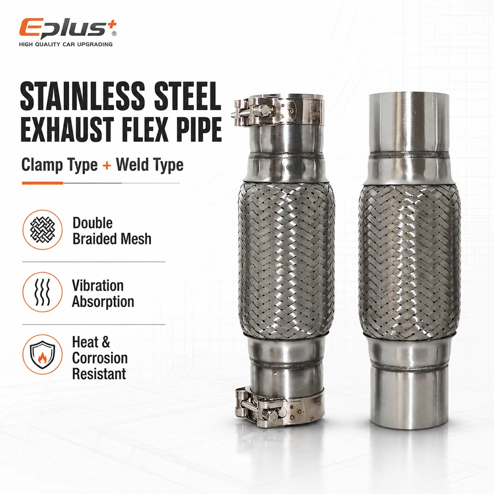 Pipe Clamp Bar - Universal Car Exhaust Flexible Pipe Stainless