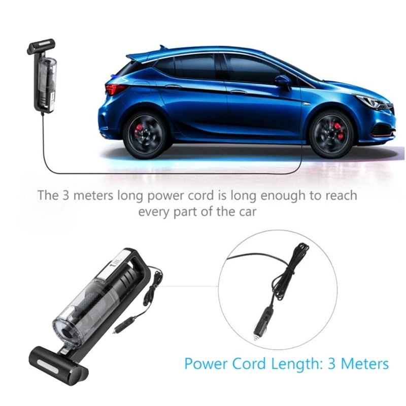 5500Pa Handheld Car Vacuum Cleaner USB Wireless Wet&Dry 100W Rechargeable Super Suction Portable Home Car Vacuum Cleaner