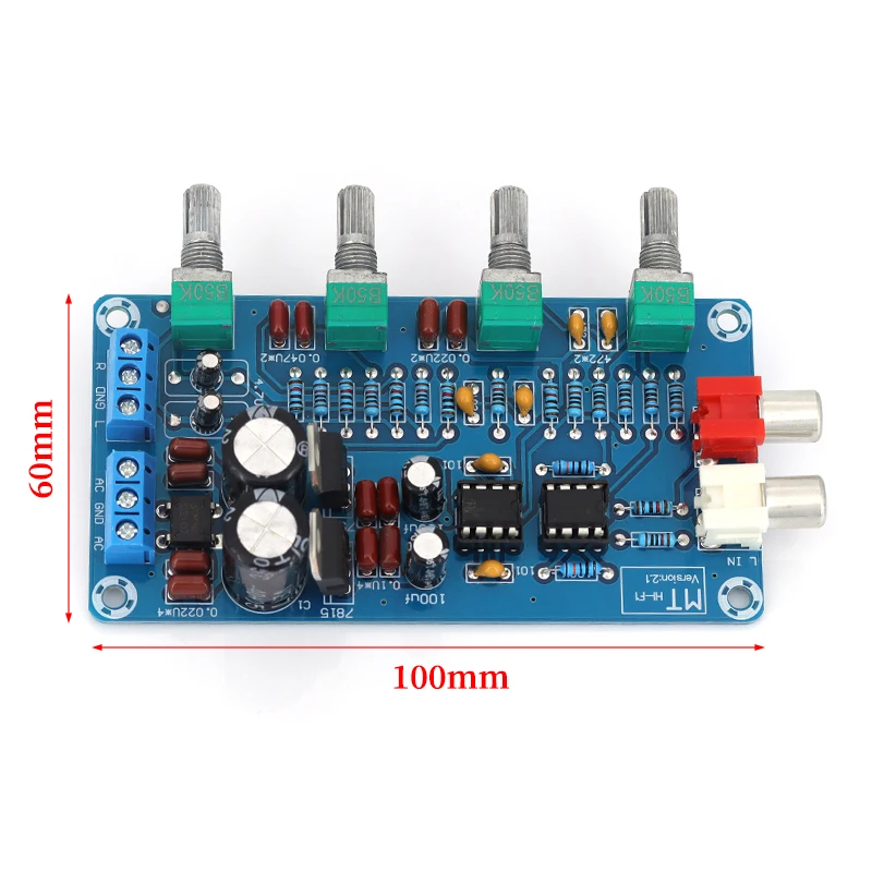 XH-M164 NE5532 Stereo Pre-amp Preamplifier Tone Board Audio 4 Channels Amplifier Module 4CH Control Circuit Telephone Preamp