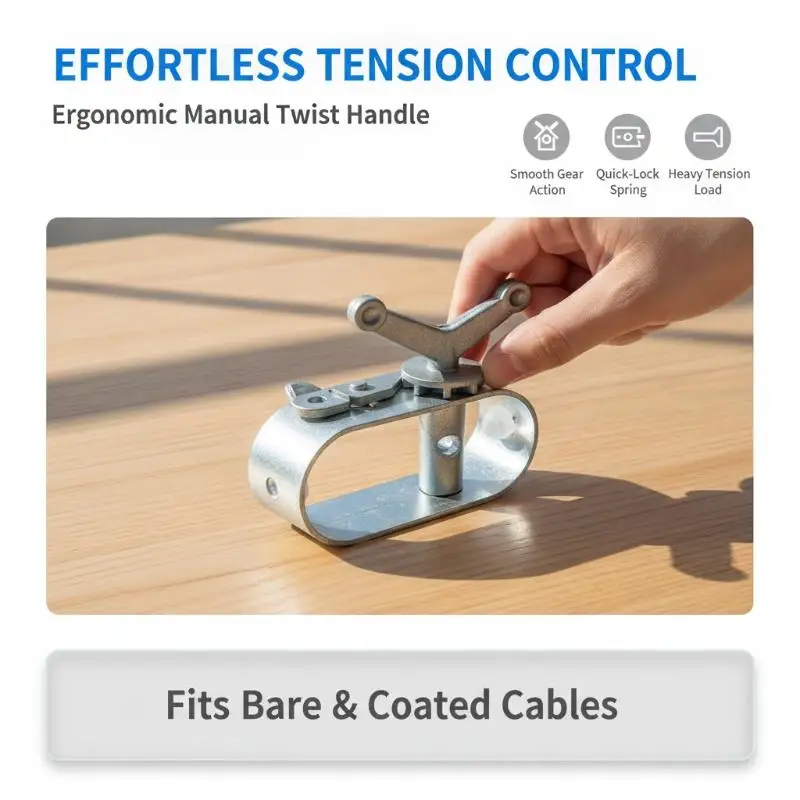 Weather Resistant Electric Fence Cable Tensioner 1Pcs Heavy Duty Wire Tightener for Farm Horse Cattle Fence Adjustment