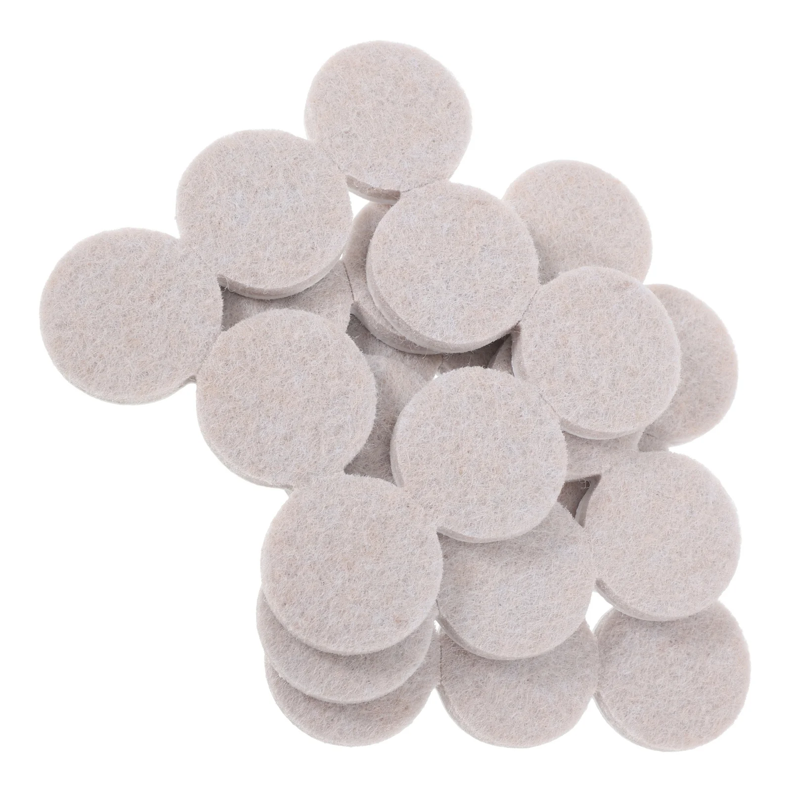 

24Pcs Durable Felt Furniture Pads for Hardwood Floors Self-Adhesive Chair Leg Protectors Quiet Glide Round Table Feet Light Grey