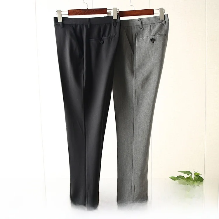 Long Lasting Great Pants! Slimming Top Effect! Spring Men's 3D Tailored Elastic Slim Fit Casual West Pants Long Trousers