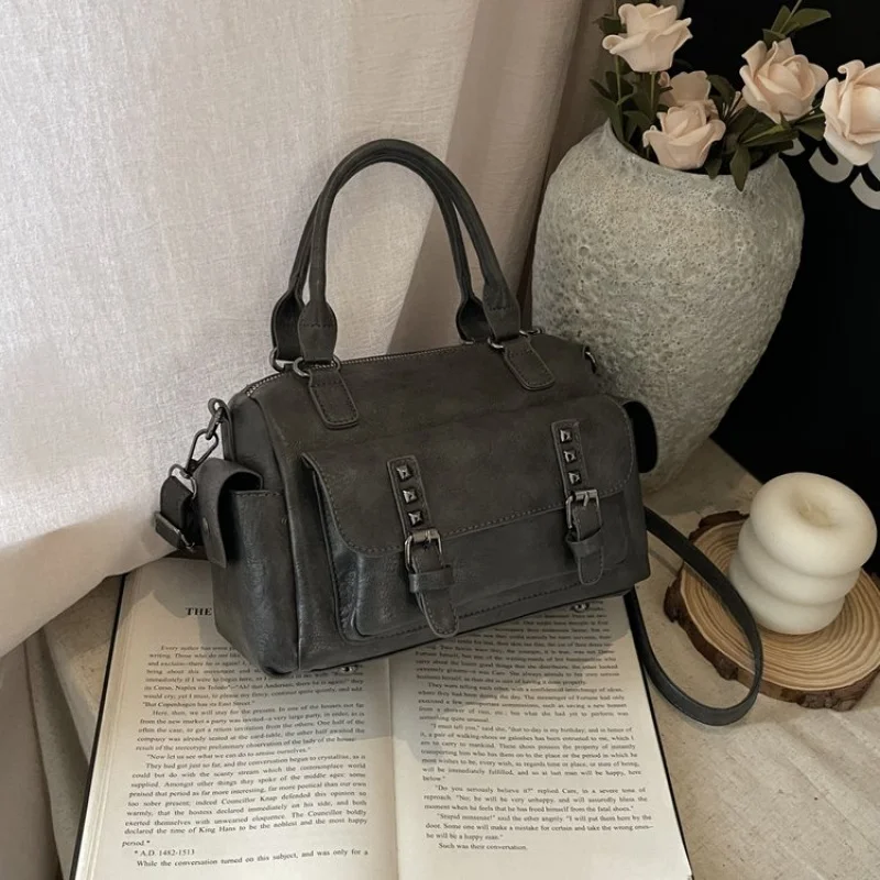 

Artisan Crafted Leather Crossbody Bag - Hand-Stitched Ladies Shoulder Purse With Ethnic Patterns & Fringe