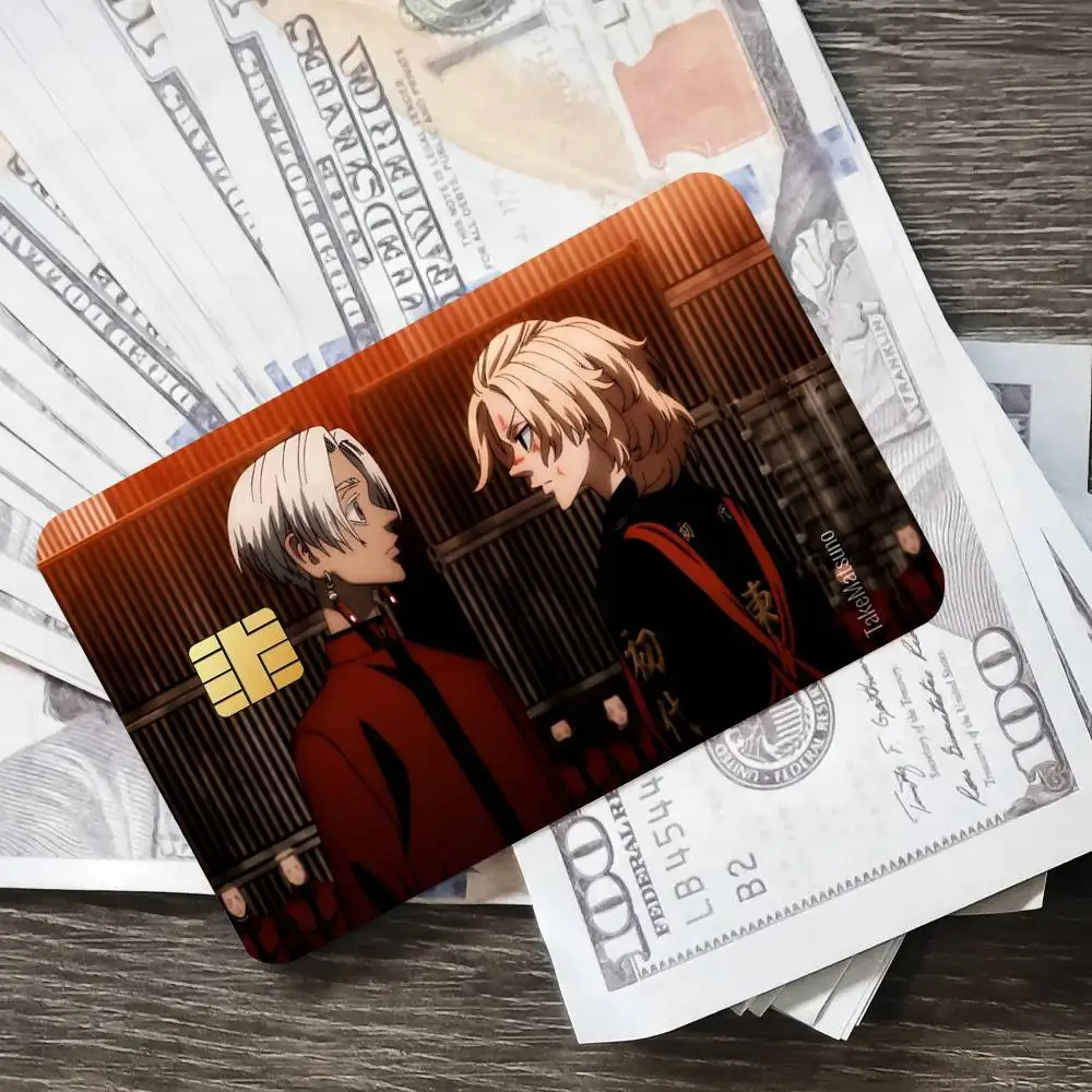 أنيمي طوكيو المنتقمون ميكي المشارك الائتمان الجلد غطاء بطاقة ملصقات 4 قطعة فيلم حافلة تمرير الجبهة الديكور البنك الخصم مقاوم للماء