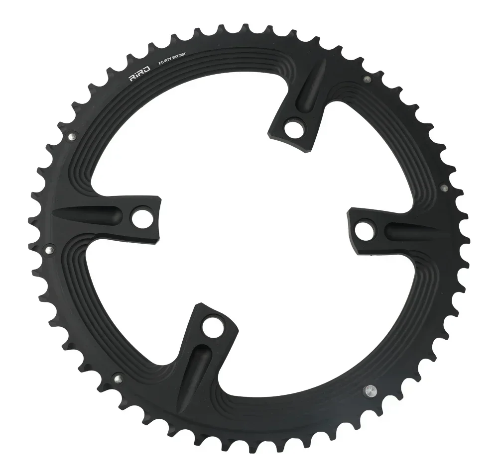 10/11/12S Rennrad-Kettenblatt mit 4 Schrauben, 110BCD, für 105 FC-R7000 / ULTEGRA FC-R8000 / DURA-ACE FC-R9100, Asymmetrisch 50-34T 52-36T 53-39T – Detail 10