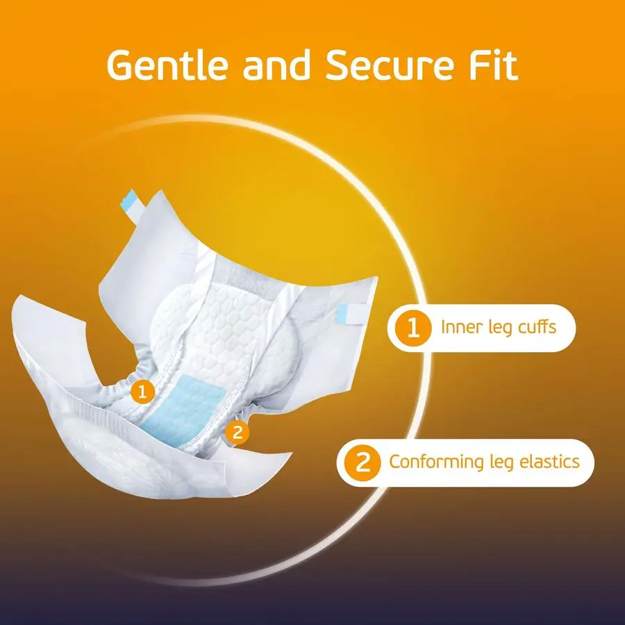 حفاضات للبالغين للنساء والرجال، علبة مكونة من 32 سراويل داخلية للاستعمال مرة واحدة مع علامات تبويب ولوحات جانبية قابلة للتمدد قابلة للتنفس بحد أقصى #4