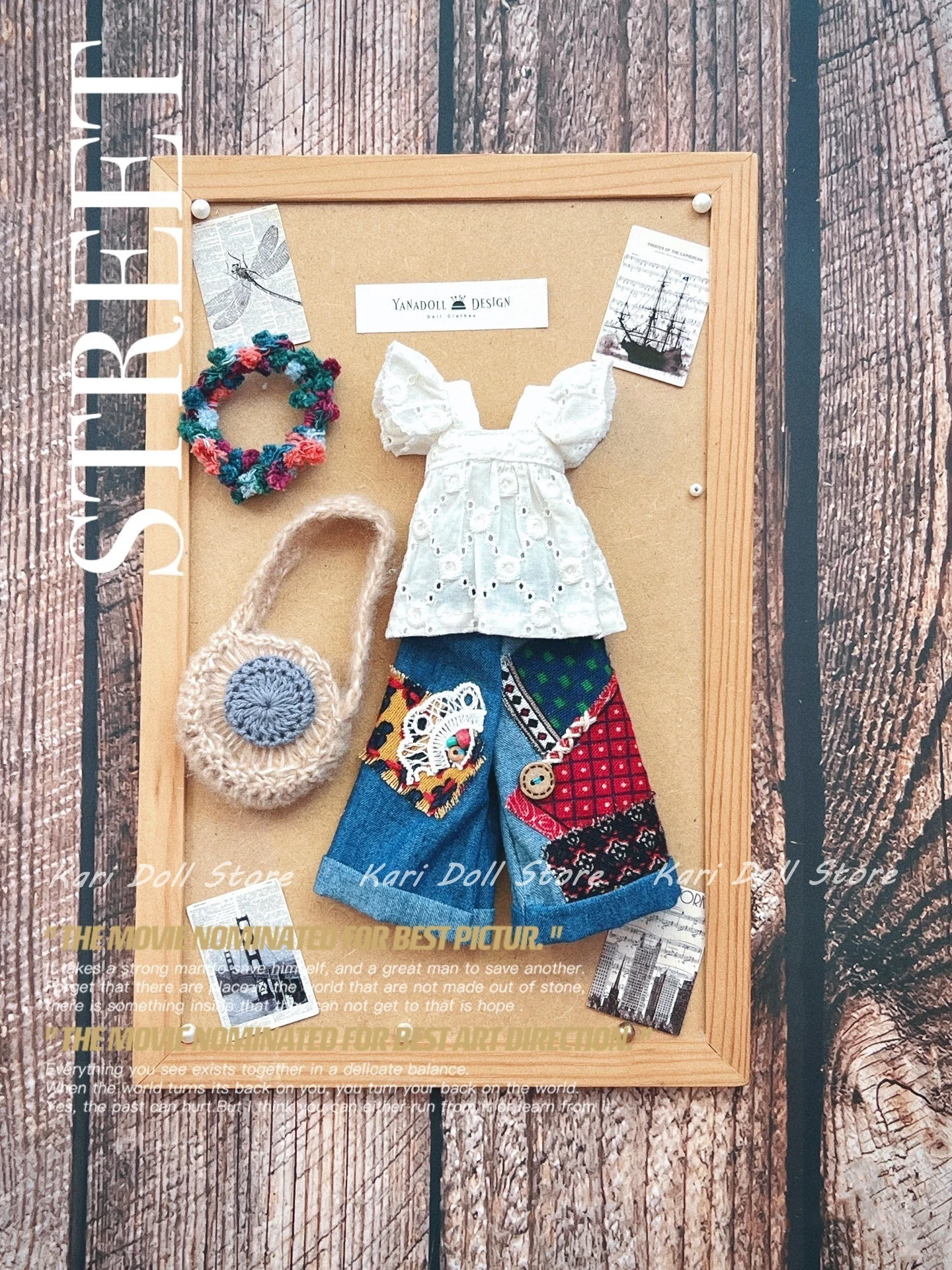 

Одежда и юбки для кукол Kari 2026, комплект с коротким рукавом и бабочками на плечах для кукол Landazz Landoudou 2025